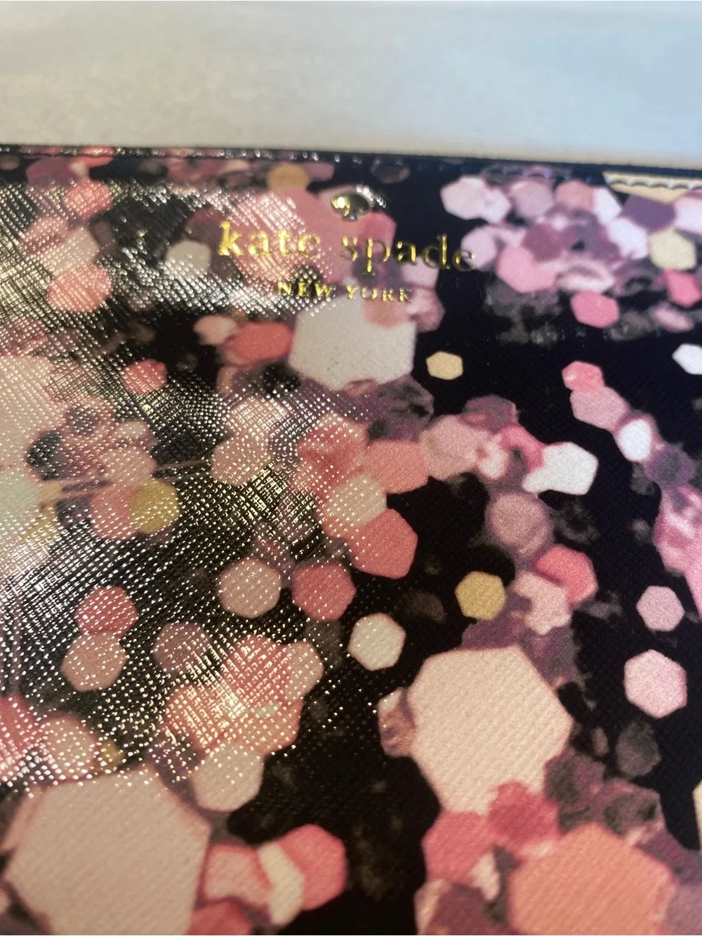 Kate Spade Grant Lane Slim Bee Wristlet Wallet Pink Confetti